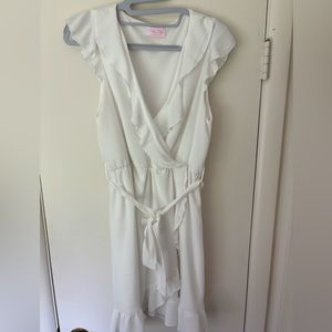 Pink Lily White Dress